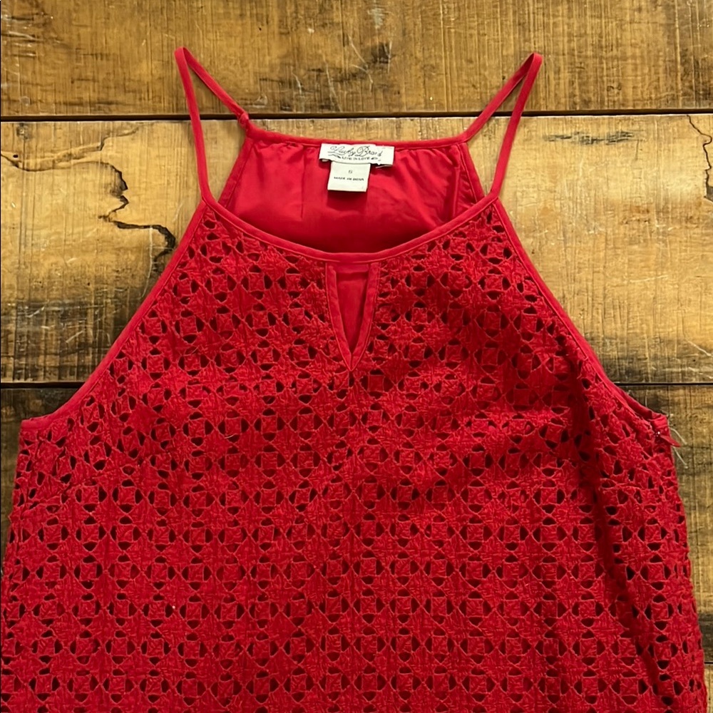 Lucky Brand Cotton Red Dress
